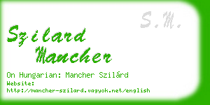 szilard mancher business card
